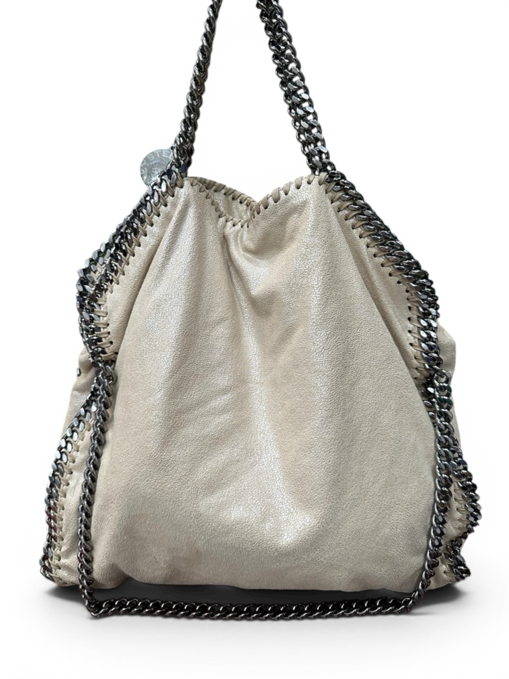 Stella McCartney Falabella Fold Over Tote | Dove grey | Chain | Excellent (C10)
